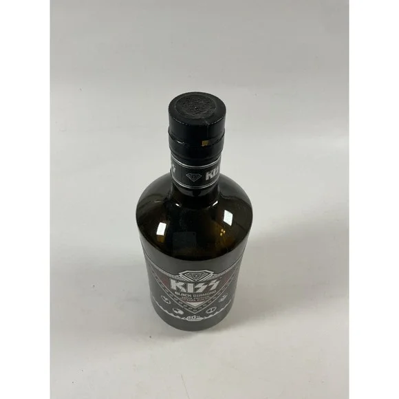 KISS BLACK DIAMOND SUPER PREMIUM DARK RUM Empty Bottle - Collectible